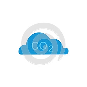 Cloud CO2 blue vector illustration. Vector illustration decorative design