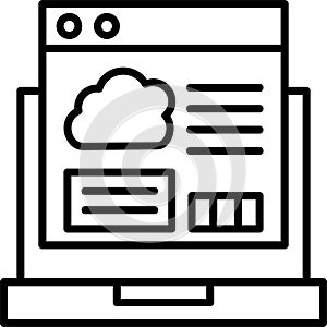 Cloud Coding Vector Icon Design