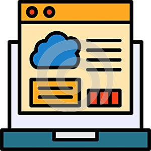 Cloud Coding Vector Icon Design