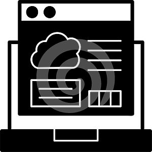 Cloud Coding Vector Icon Design
