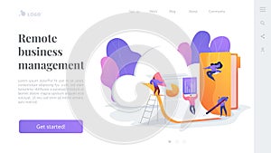 Cloud collaboration landing page template.