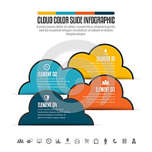 Cloud Color Slide Infographic