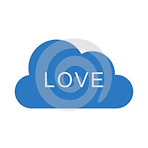 Cloud glyph colour vector  icon