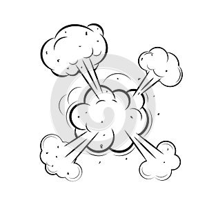 Cloud Comic Book  Design Element Vector