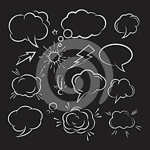 Cloud Comic Book  Design Element Vector