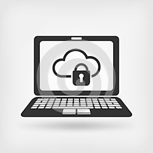 Cloud computer storage with lock