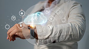 Cloud Computer technology and storage online for computer business network ideas.