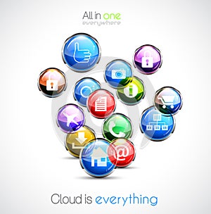 Cloud computin concept background