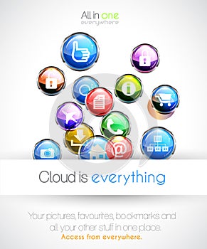 Cloud computin concept background