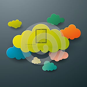 Cloud computing abstract background photo