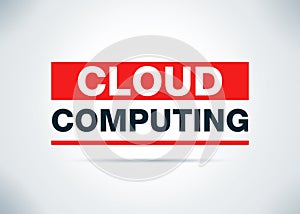Cloud Computing Abstract Flat Background Design Illustration