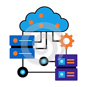 Cloud computing and ai automation concept