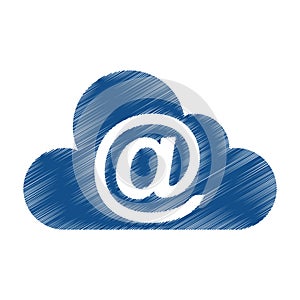 Cloud computing with arroba symbol photo