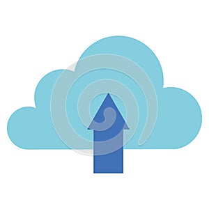 Cloud computing with arrow upload
