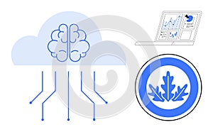 Cloud Computing and Artificial Intelligence with Data Analytics and Sustainability Concept