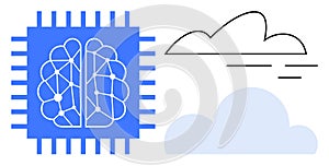 Cloud Computing and Artificial Intelligence Integration Concept with Neural Network in Chip Design