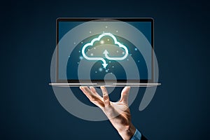 Cloud computing backup concept