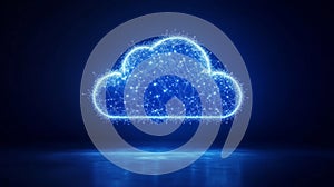 Cloud computing, big data analysis, network connections, and global digital information flow