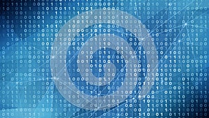 Cyber attack on binary connected technology background exploring code of cloud computing and cyber security in face of cyber