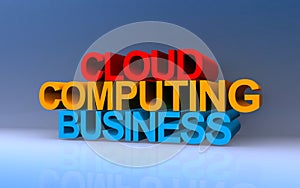 cloud computing business on blue