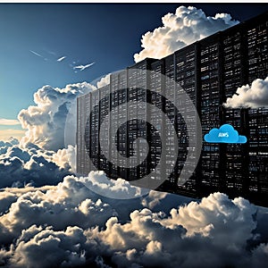 data transfer cloud computing technology concept.