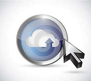 Cloud computing button illustration design