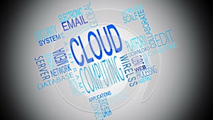 Cloud computing buzzwords montage
