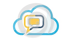 Cloud Computing and Chat Messaging Concept Illustration