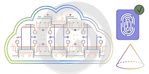 Cloud Computing with Circuit Design, Biometric Security, and Network Connection