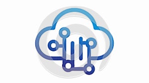 Cloud Computing Circuit Graphic Represents Data Technology and Network