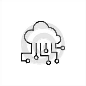 Cloud Computing Circuit Icon