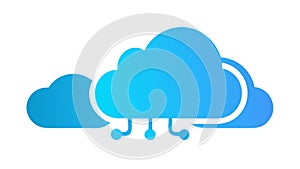 Cloud Computing with Circuitry, Digital Infrastructure, vector design Generative AI