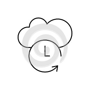 Cloud computing, clock, SEO icon. Simple line, outline vector elements of commerce icons for ui and ux, website or mobile