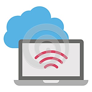 Cloud computing, cloud connection Color Vector icon which can easily modify or edit