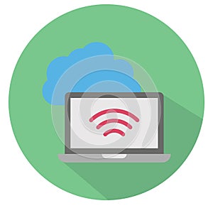 Cloud computing, cloud connection Color Vector icon which can easily modify or edit