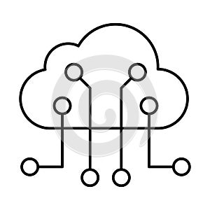 Cloud computing, cloud connection Vector icon which can easily modify