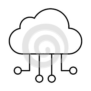 Cloud computing, cloud connection Vector Icon which can easily modify