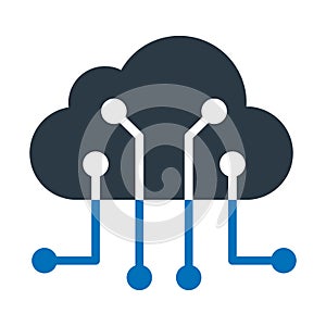 Cloud computing, cloud connection Vector icon which can easily modify