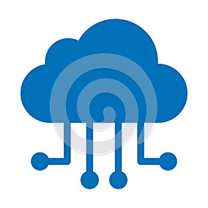 Cloud computing, cloud connection Vector Icon which can easily modify