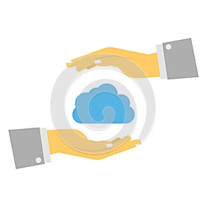 Cloud computing, cloud data Color Vector icon which can easily modify or edit