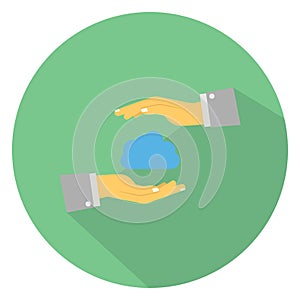 Cloud computing, cloud data Color Vector icon which can easily modify or edit