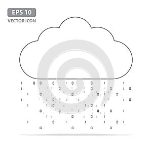Cloud computing, Cloud Data network Internet technology symbol