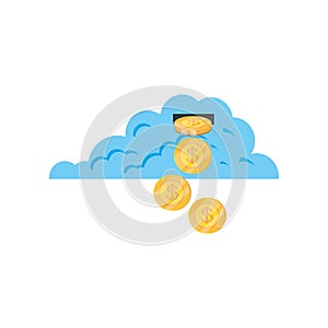 Cloud computing with coins money
