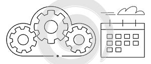 Cloud Computing Collaboration with Calendar Scheduling and Workflow Gears Concept