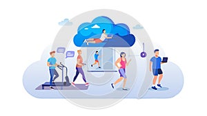 Cloud Computing Collaboration Vector Icon for Digital Solutions, vector design Generative AI