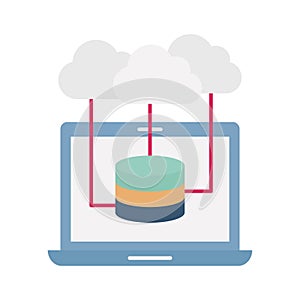 Cloud computing color vector icon which can easily modify or edit