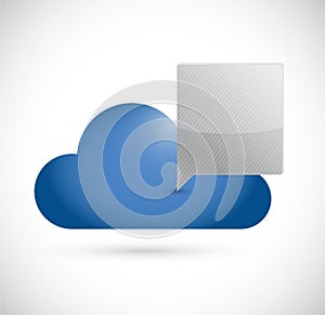 Cloud computing communication concept illustration