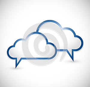 Cloud computing communication illustration design