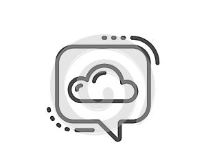 Cloud computing communication line icon. Internet data storage sign. Vector