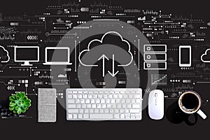 Cloud computing with a computer keyboard